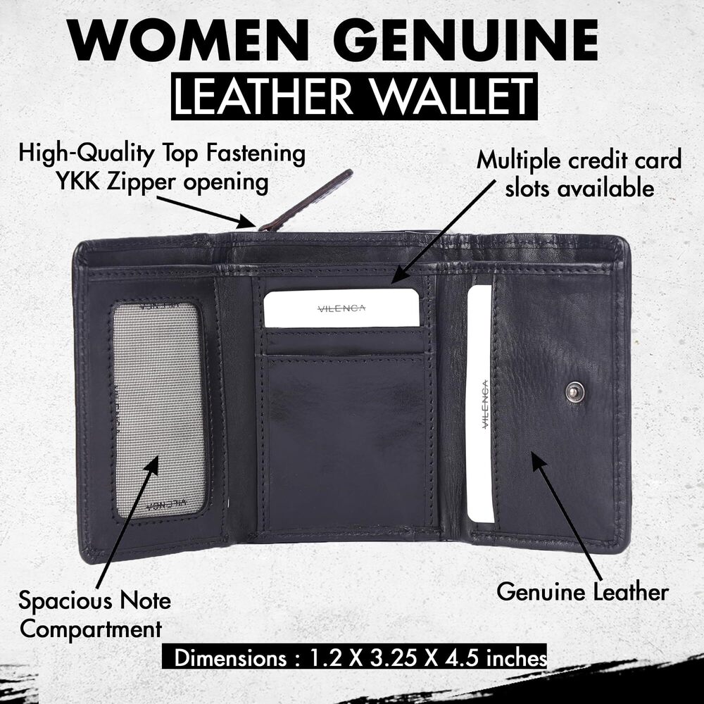 5107 Leather Backpack & Wallets , Small Wallet Zipper Coin Purse - Picture 9 of 9